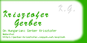 krisztofer gerber business card